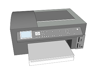 现代打印机sketchup模型下载
