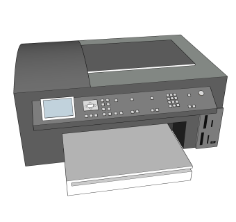 现代打印机sketchup模型下载