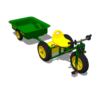 现代儿童小汽车草图大师模型，玩具su模型下载