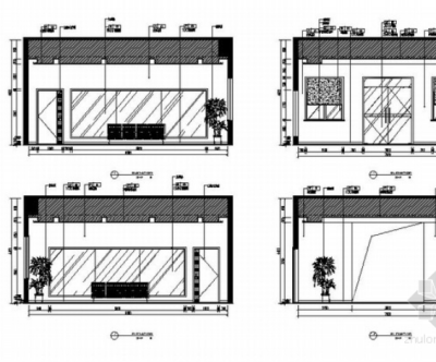 [江苏]环保科技工业园现代风格社区服务中心室<a href=https://www.yitu.cn/su/7634.html target=_blank class=infotextkey>内装</a>修施工图门厅立面图 