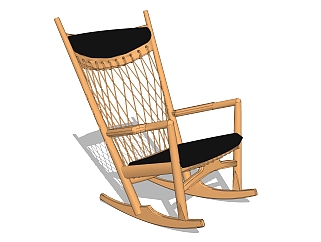 现代摇椅草图大师模型，椅子sketchup模型下载