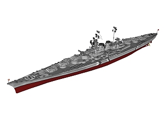 德国兴登堡级战列舰草图大师模型，战列舰sketchup模型...