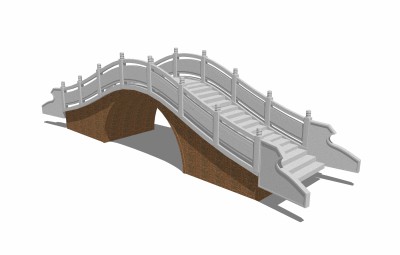 自然风石桥草图大师模型，石桥sketchup模型免费下载