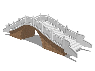 自然风石桥草图大师模型，石桥sketchup模型免费下载