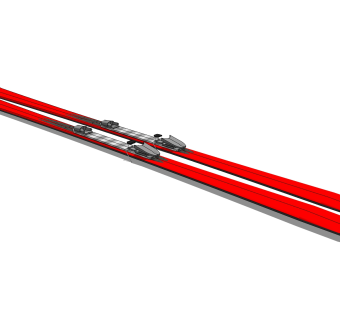 现代滑雪板草图大师模型，滑雪板sketchup模型免费下载