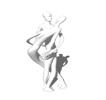 现代人物雕塑草图大师模型，雕塑sketchup模型下载