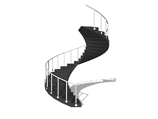 现代螺旋楼梯<em>免费su模型</em>，楼梯<em>草图大师模型下载</em>