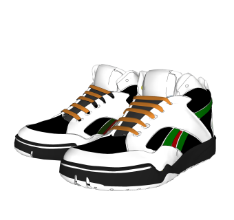 现代运动休闲鞋草图大师模型,服装店衣架su模型下载