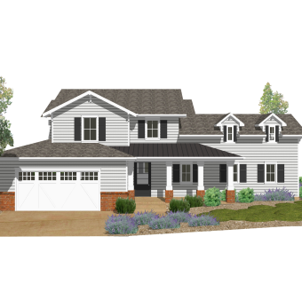 美式别墅草图大师模型，别墅SKB文件下载