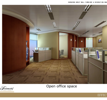 办公空间设计施工图、带效果图，办公室CAD建筑图纸下载