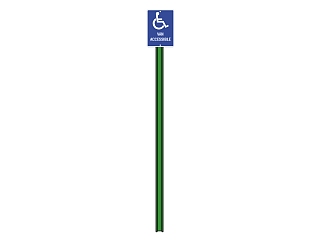 现代残疾人通行道路交通标志牌su模型下载、残疾人通行道路交通标志牌草图大师模型下载