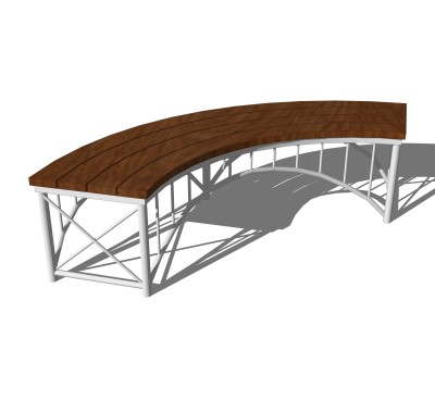 现代户外公用椅草图大师模型，公用椅sketchup模型下载