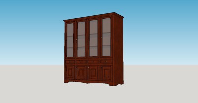 现代简约储物柜草图大师，储物柜sketchup模型下载