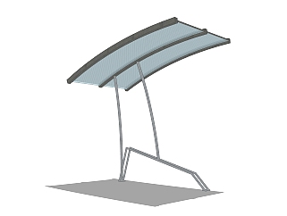 现代雨棚免费草图大师模型，雨棚su模型下载
