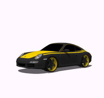 现代跑车免费su模型，现代跑车sketchup模型，跑车su素材下载
