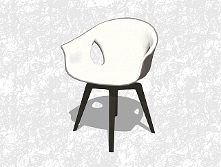 现代休闲椅sketchup模型，椅子草图大师模型下载