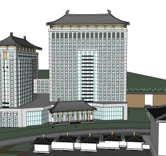 酒店草图大师模型下载、酒店su模型下载