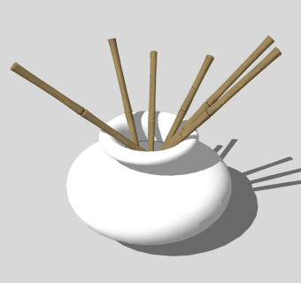  花瓶摆件草图大师模型，花瓶摆件sketchup模型下载