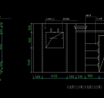 台北风咖啡厅装修方案，咖啡厅CAD施工图设计图下载
