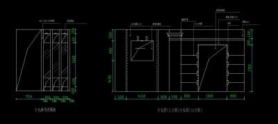 台北风咖啡厅装修方案，咖啡厅CAD施工图设计图下载