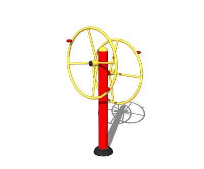 现代户外健身器材免费su模型，健身器材草图大师模型下载