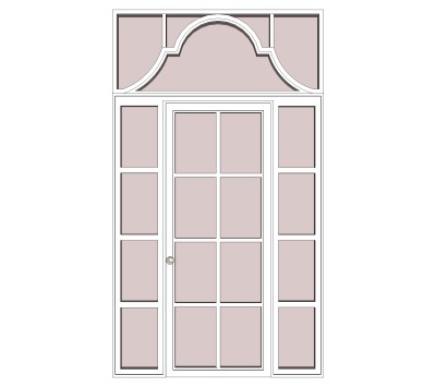 欧式门草图大师模型，欧式门SU模型下载