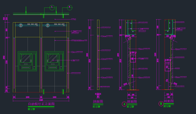 自助银行详图cad施工图下载、自助银行详图dwg文件下载