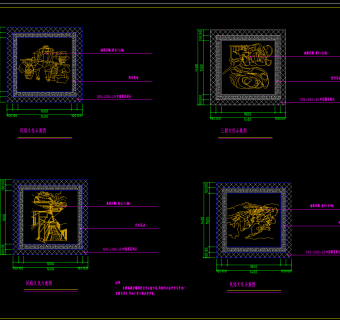 民居风格的商业街施工图，商业街CAD建筑图纸下载