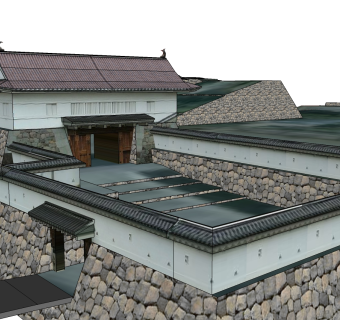 日式古建筑草图大师模型下载、日式古建筑su模型下载