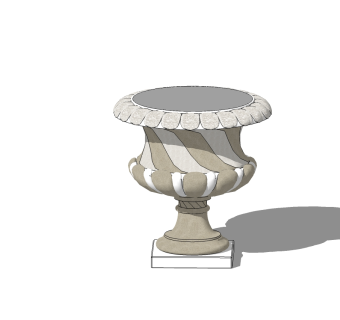 欧式花钵草图大师模型下载、欧式花钵su模型下载