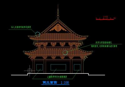 古寺庙CAD施工图，寺庙CAD建筑图纸下载