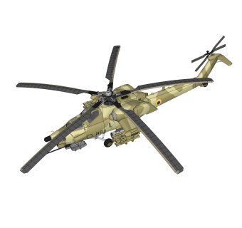 现代武装直升机草图大师模型，直升机sketchup模型下载