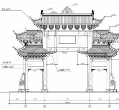 牌坊施工图