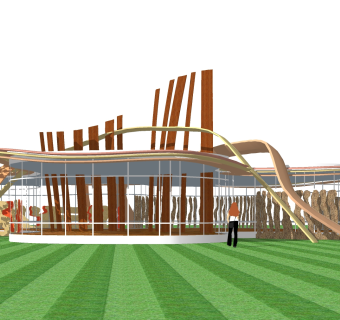 现代办公楼草图大师模型，办公楼sketchup模型免费下载