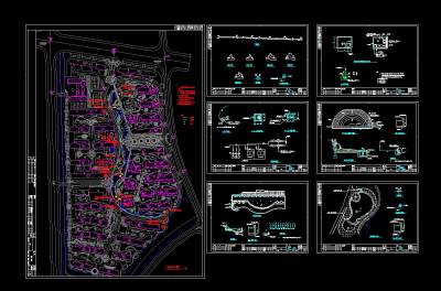 南昌某小区水景给排水设计图纸