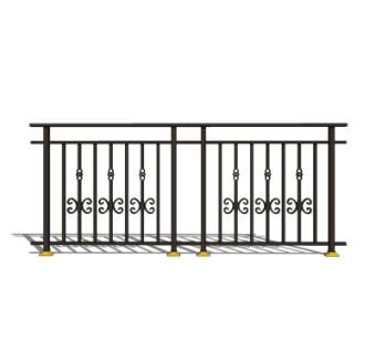 精品铁艺栏杆su模型库下载