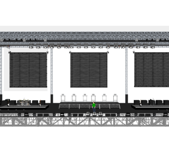 现代舞台草图大师模型，舞台SU模型下载