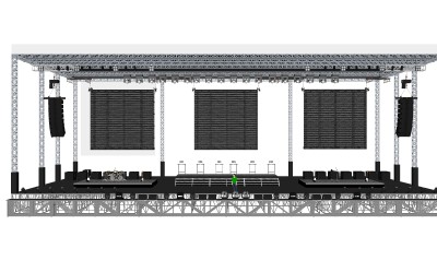 现代舞台草图大师模型，舞台SU模型下载