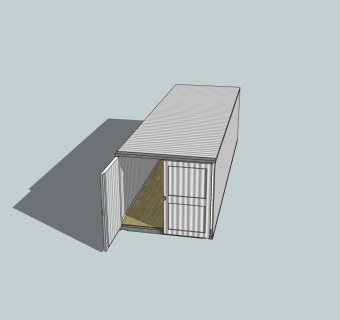 现代集装箱sketchup模型，集装箱草图大师模型下载