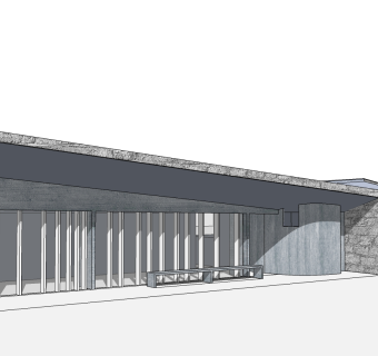 现代柯布西耶作品肯布斯-尼弗水闸草图大师模型下载、肯布斯-尼弗水闸su模型下载