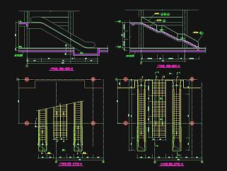 原创整套楼梯大样CAD平面图，整套楼梯图纸设计下载