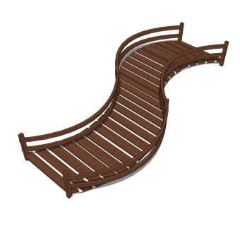 现代桥梁草图大师模型下载，sketchup桥梁su模型分享