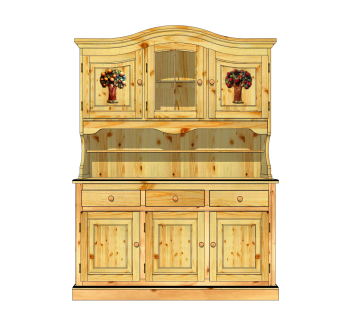 中式酒柜su模型，酒柜草图大师模型下载