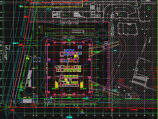 超高层商业办公综合体建筑施工图，商业办公综合体CAD施工图纸下载