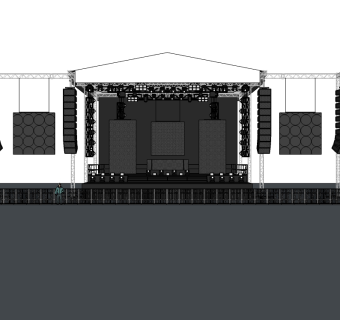 现代舞台草图大师模型，舞台SU模型下载