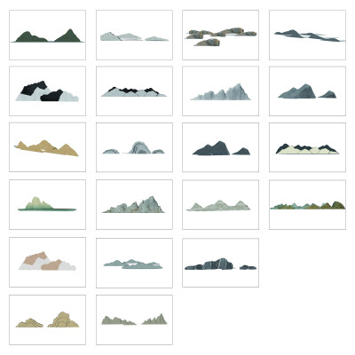 现代造型拟山石组合草图大师模型，造型拟山石组合sketchup模型下载