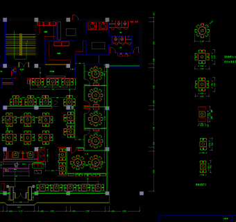 四川鸭肠王火锅店装饰CAD施工图，火锅店CAD工程图纸下载