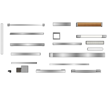 现代新中式门把手草图大师模型，门把手SU模型下载