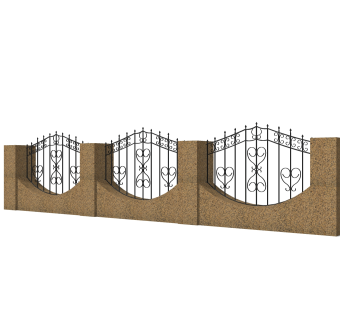 简欧围墙护栏免费su模型，栏杆skb文件下载