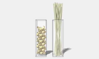  现代花瓶摆件草图大师模型，花瓶摆件sketchup模型下载